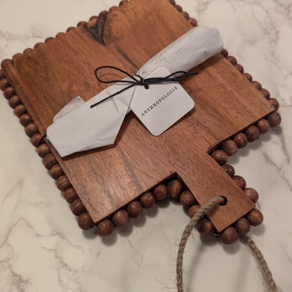 Anthropologie Spindle-Edge Mini Cheese Board & Knife - Picture 6 of 7
